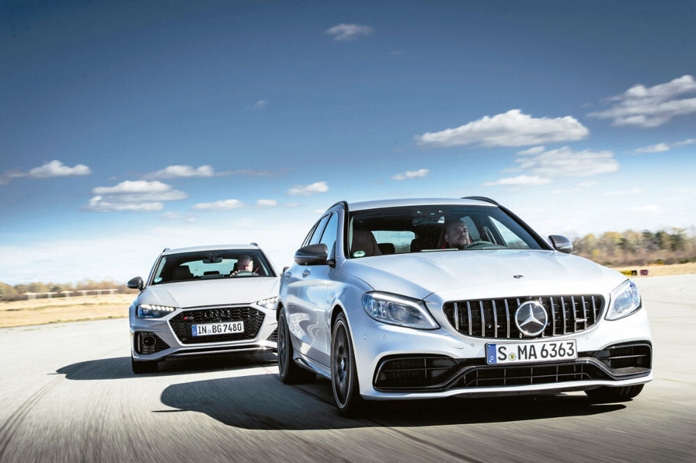 Sportlase hingega: Audi RS 4 vs Mercedes-AMG C 63 T