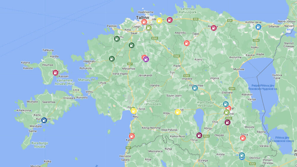 Vaata kaarti! Kus on lähim elektrikatkestuse kindel tankla?