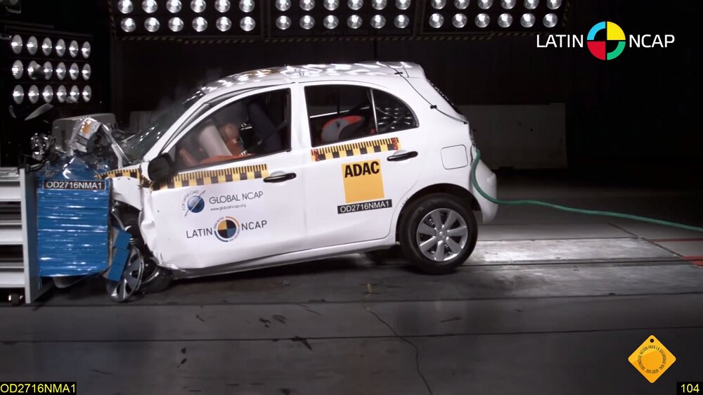 Latin NCAP vähendas hinnet kahe Nissani turvalisusele